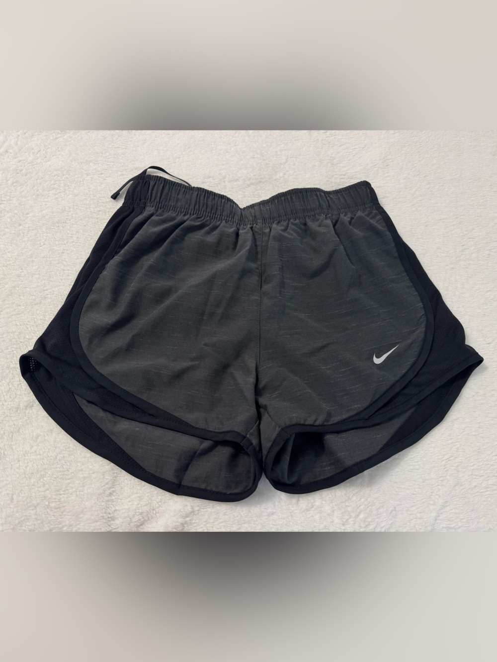 Nike Women’s Dri-Fit Running Shorts Gray Black Lined Size XS